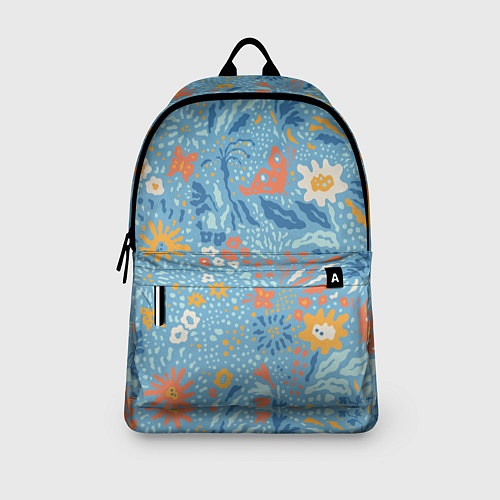 Рюкзак Цветы На Нарисованном Лугу / 3D-принт – фото 3