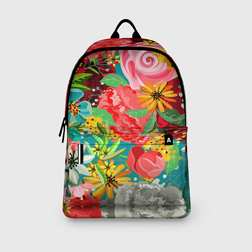 Рюкзак Multicolour of flowers / 3D-принт – фото 3