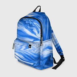 Рюкзак Бело синий абстрактный фон Волны, цвет: 3D-принт