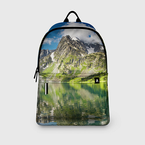 Рюкзак Живописное горное озеро / 3D-принт – фото 3
