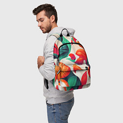 Рюкзак Элегантный цветочный орнамент, цвет: 3D-принт — фото 2
