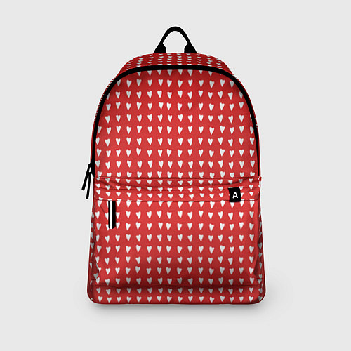 Рюкзак Красные сердечки паттерн / 3D-принт – фото 3