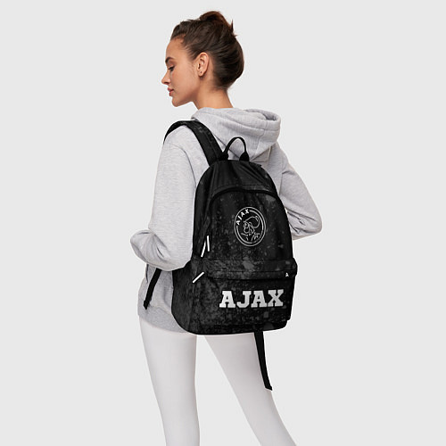Рюкзак Ajax sport на темном фоне: символ, надпись / 3D-принт – фото 6