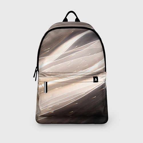 Рюкзак Абстрактные волны и огни бесконечности / 3D-принт – фото 3