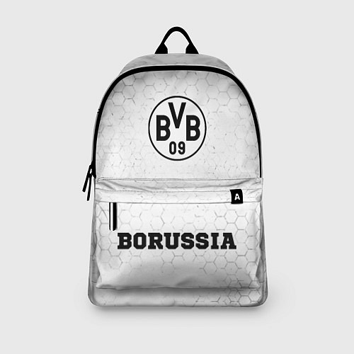 Рюкзак Borussia sport на темном фоне: символ, надпись / 3D-принт – фото 3