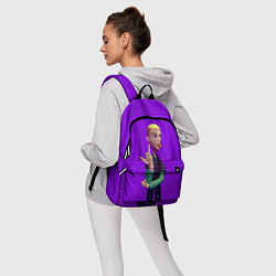 Рюкзак Lil Peep На Фиолетовом Фоне, цвет: 3D-принт — фото 2