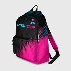 Рюкзак Mitsubishi - neon gradient: символ сверху, цвет: 3D-принт