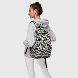 Рюкзак Тигровый полосатый узор-черные, бежевые полосы на, цвет: 3D-принт — фото 2