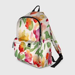Рюкзак Романтичные акварельные цветы, цвет: 3D-принт
