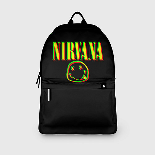 Рюкзак Nirvana logo glitch / 3D-принт – фото 3