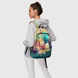Рюкзак Цветочный букет нарисованный маслом, цвет: 3D-принт — фото 2