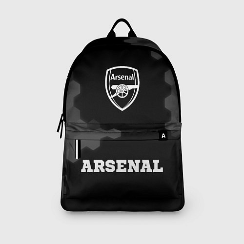 Рюкзак Arsenal sport на темном фоне: символ, надпись / 3D-принт – фото 3