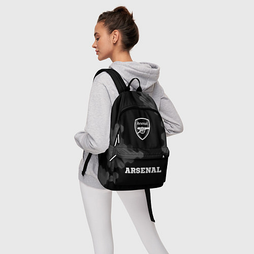 Рюкзак Arsenal sport на темном фоне: символ, надпись / 3D-принт – фото 6