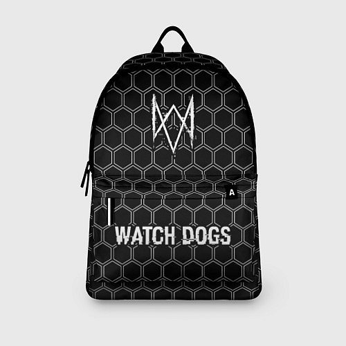 Рюкзак Watch Dogs glitch на темном фоне: символ, надпись / 3D-принт – фото 3