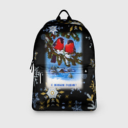 Рюкзак Новый Год Два Снегиря Сидят На Ветке, цвет: 3D-принт — фото 2