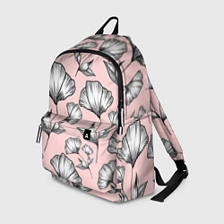 Рюкзак Графичные цветы на пудровом фоне, цвет: 3D-принт