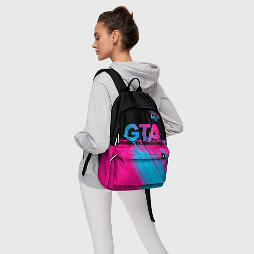 Рюкзак GTA - neon gradient: символ сверху / 3D-принт – фото 6