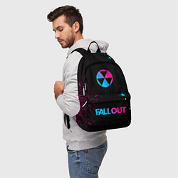 Рюкзак Fallout - neon gradient: символ, надпись, цвет: 3D-принт — фото 2