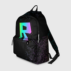 Рюкзак Roblox logo neon, цвет: 3D-принт