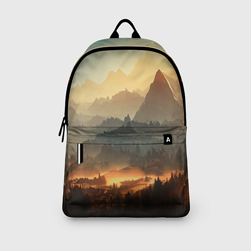 Рюкзак Рассвет в горах, пейзаж / 3D-принт – фото 3