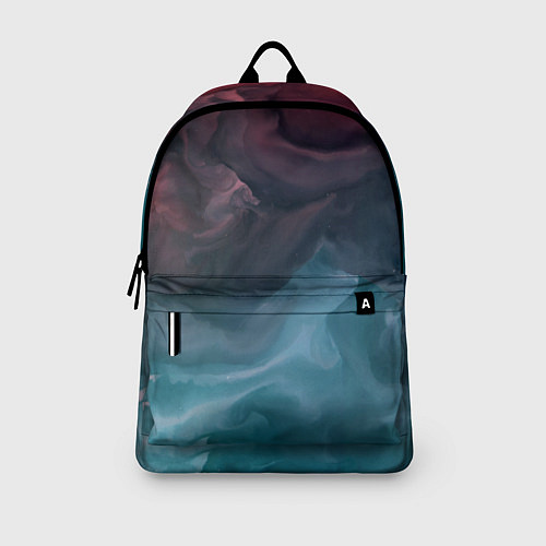 Рюкзак Розовый и синий дым во тьме / 3D-принт – фото 3