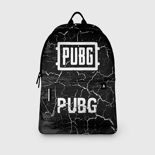 Рюкзак PUBG glitch на темном фоне: символ, надпись / 3D-принт – фото 3