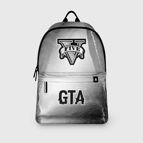 Рюкзак GTA glitch на светлом фоне: символ, надпись / 3D-принт – фото 3