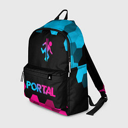 Рюкзак Portal - neon gradient: символ, надпись, цвет: 3D-принт