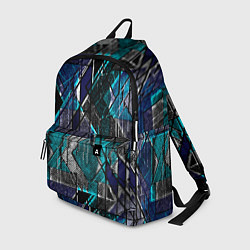 Рюкзак Сине - черная гранжевая абстракция, цвет: 3D-принт