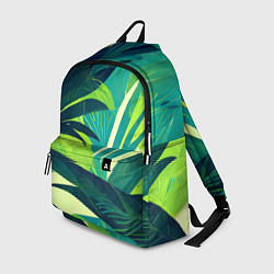 Рюкзак Яркие тропические листья пальмы, цвет: 3D-принт