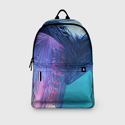 Рюкзак Абстрактные ледяные кубы - Розовый и синий / 3D-принт – фото 3
