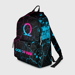 Рюкзак God of War - neon gradient: символ, надпись, цвет: 3D-принт