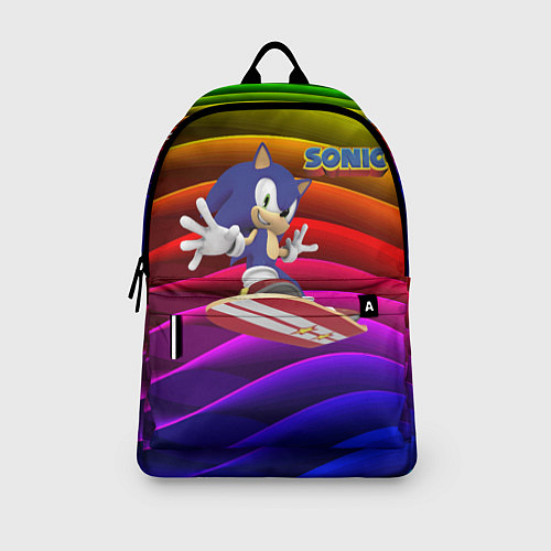 Рюкзак Sonic - hedgehog - skateboarding - bands / 3D-принт – фото 3