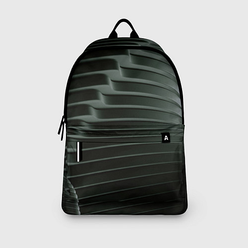 Рюкзак Наноброня - чёрные волнообразные пластины / 3D-принт – фото 3