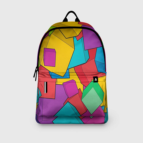 Рюкзак Фон из разноцветных кубиков / 3D-принт – фото 3