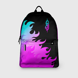 Рюкзак Slipknot неоновый огонь, цвет: 3D-принт — фото 2