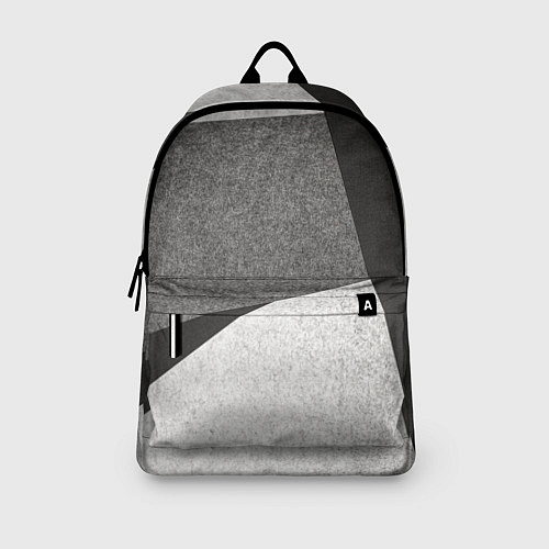Рюкзак Белые и серые полосы на поверхности с блёстками / 3D-принт – фото 3