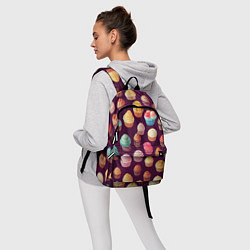 Рюкзак Много нарисованных капкейков, цвет: 3D-принт — фото 2