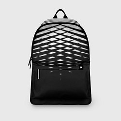 Рюкзак Черно-белая симметричная сетка из треугольников, цвет: 3D-принт — фото 2