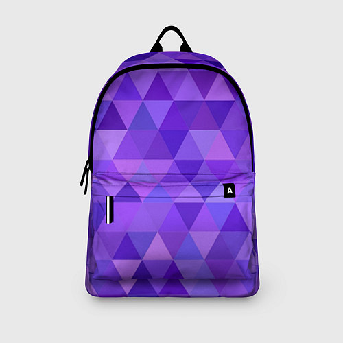 Рюкзак Фиолетовые фигуры / 3D-принт – фото 3
