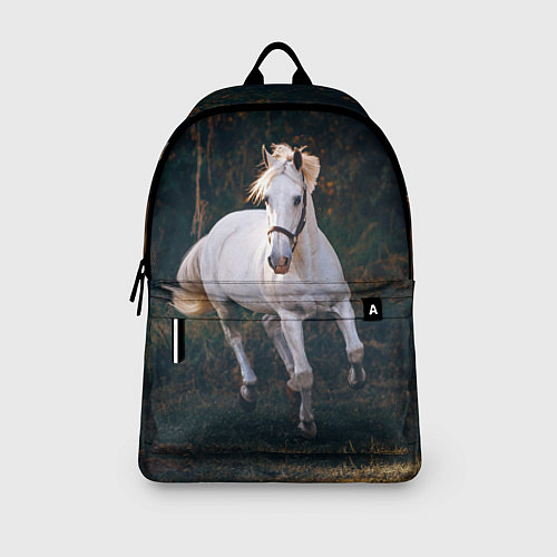 Рюкзак Скачущая белая лошадь / 3D-принт – фото 3
