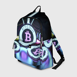 Рюкзак Неоновый светящийся биткоин, цвет: 3D-принт