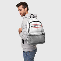 Рюкзак Владислав - в красной рамке на светлом, цвет: 3D-принт — фото 2