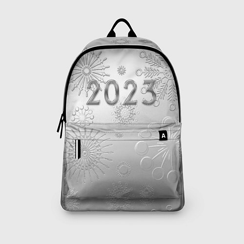 Рюкзак Новый год 2023 в снежинках / 3D-принт – фото 3