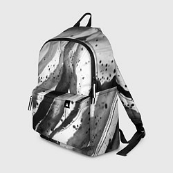 Рюкзак Черные акварельные разводы, цвет: 3D-принт