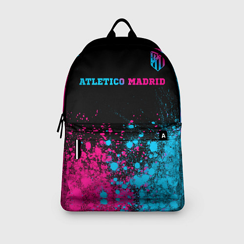 Рюкзак Atletico Madrid - neon gradient: символ сверху / 3D-принт – фото 3