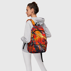 Рюкзак Оранжевые кляксы, цвет: 3D-принт — фото 2