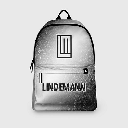 Рюкзак Lindemann glitch на светлом фоне: символ, надпись / 3D-принт – фото 3