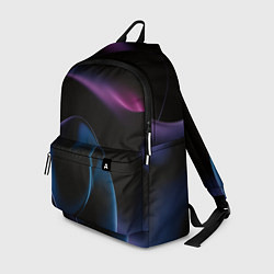 Рюкзак Абстрактные фиолетовые волны, цвет: 3D-принт