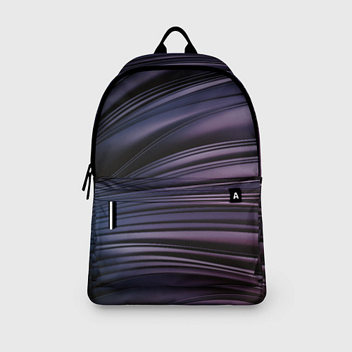 Рюкзак Волнообразные фиолетовые паттерны / 3D-принт – фото 3